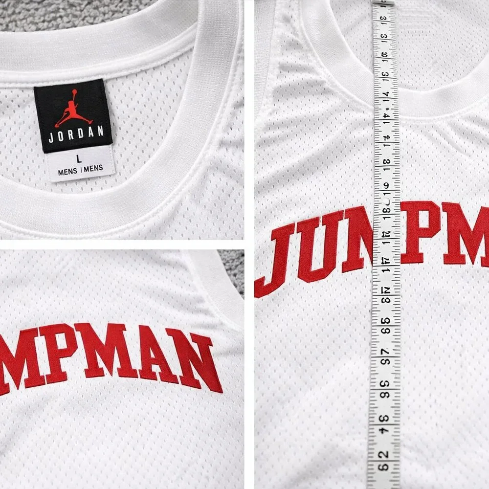 Nike Jordan Jumpman Basketball Jersey White Mens Size L
